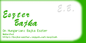 eszter bajka business card